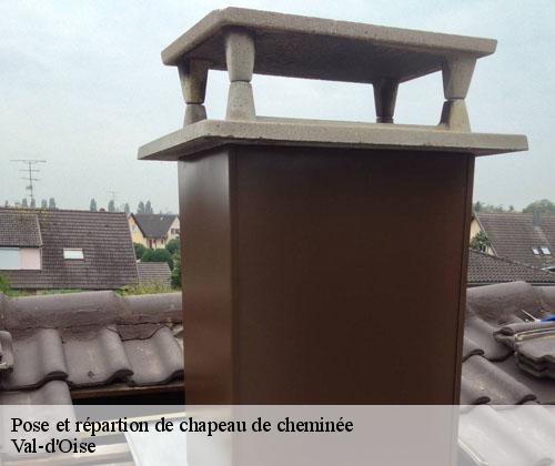 Pose et répartion de chapeau de cheminée Val-d'Oise 