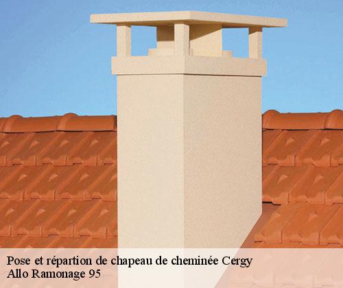Pose et répartion de chapeau de cheminée  cergy-95000 Allo Ramonage 95