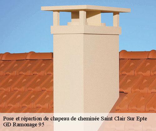 Pose et répartion de chapeau de cheminée saint-clair-sur-epte-95770 GD Ramonage 95